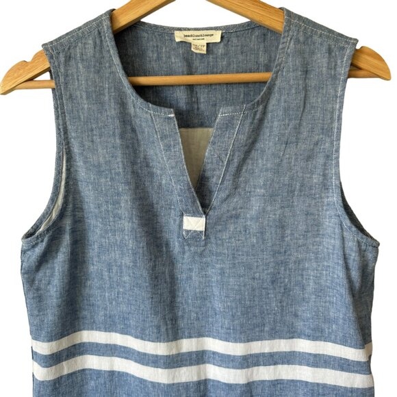 Beachlunchlounge Jaylene sleeveless Shift Dress Coastal Casual Summer Nautical - Picture 4 of 11